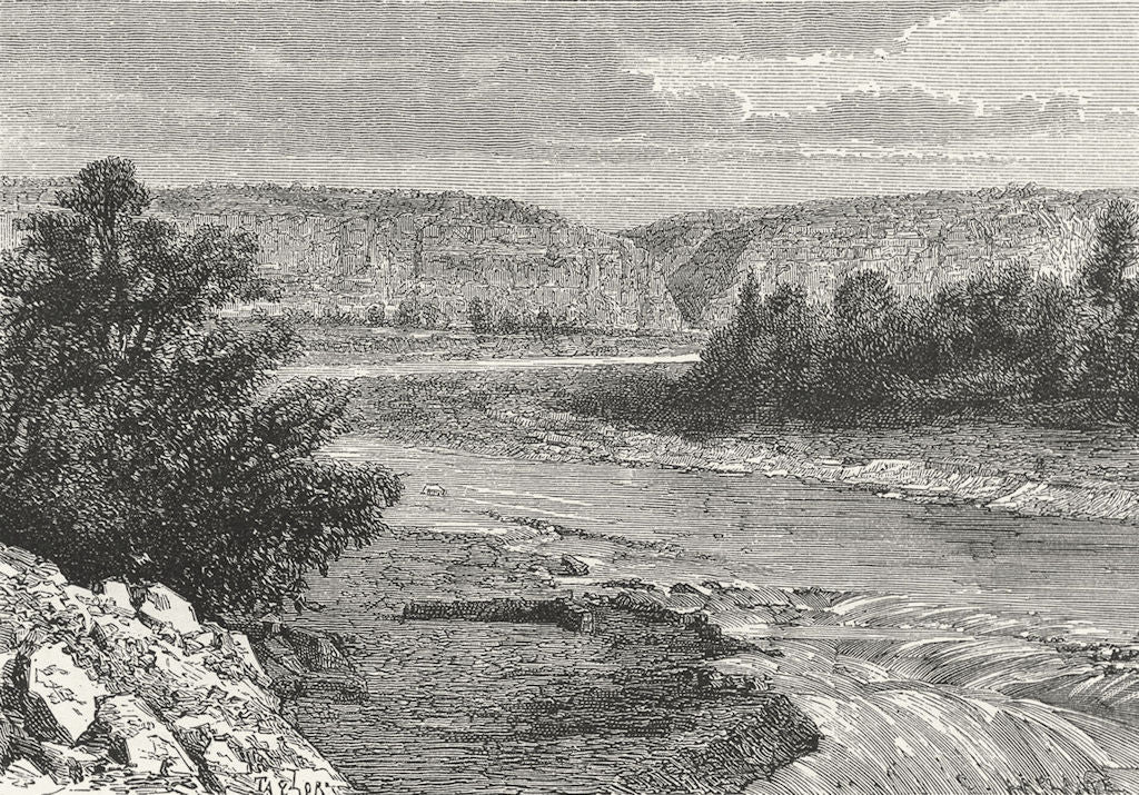 FRANCE. Verdon at Quinson c1885 old antique vintage print picture